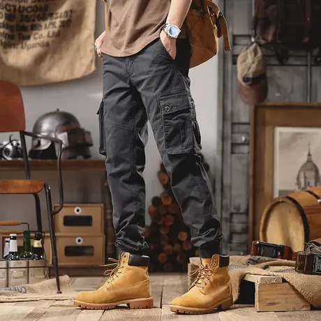 Modi Nick/摩帝尼克工装裤子多口袋百搭休闲裤男士修身纯棉户外商品大图