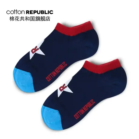 Cotton Republic/棉花共和国男士休闲提花棉质短袜潮男学生袜商品大图