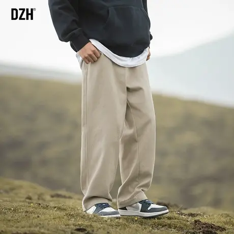 男士直筒裤美式工装裤男卡其色裤子男款春季2025新款纯棉休闲长裤商品大图