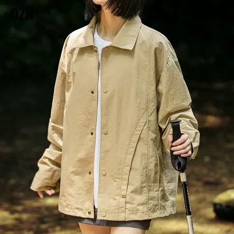 情侣工装夹克外套男春秋潮高级感痞帅男装2023新款休闲衬衫工作服商品大图