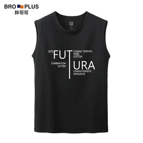 胖哥哥大码无袖衫背心男夏季运动宽松加肥加大号胖子肥佬背心汗衫图片