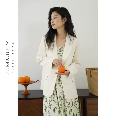 嘉茱莉2024早春新款时尚通勤西装外套女小个子西装设计感小众西服商品大图