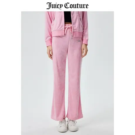 Juicy Couture橘滋休闲裤女春季新款美式运动直筒宽松微喇阔腿裤商品大图