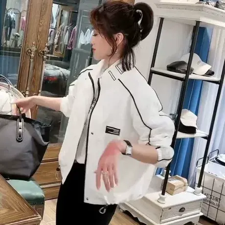 防晒外套女薄款2022年春夏季新款宽松短款气质时尚棒球服欧货夹克图片