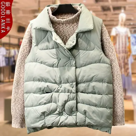 胖mm秋冬季新款大码女宽松显瘦百搭洋气外搭羽绒棉马甲外套200斤图片