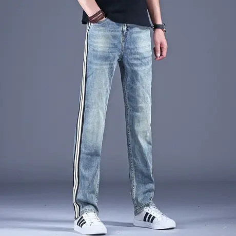 宽松直筒潮牌潮流牛仔裤男裤秋款薄款2023网红爆款高街潮流裤子男商品大图