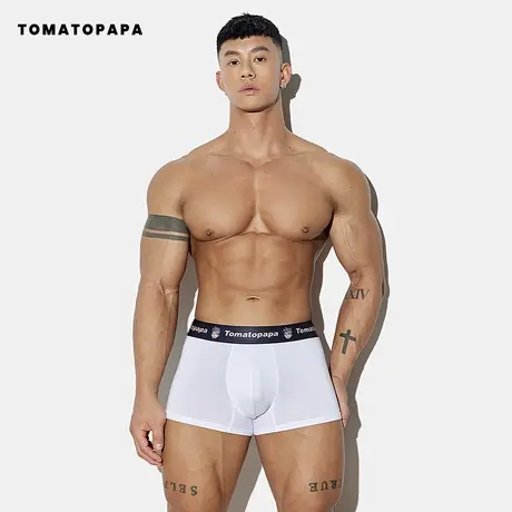 TOMATOPAPA四角内裤莫代尔男士短裤快干透气睡眠性感平角四角裤商品大图