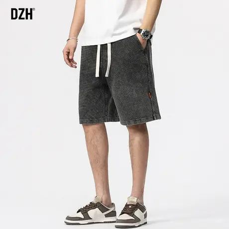 男士直筒短裤男美式外穿五分大裤衩2023新款复古水洗裤子男款中裤商品大图