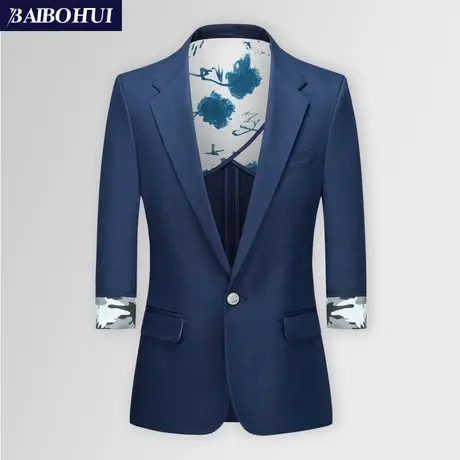 清仓夏季薄款休闲小西装男士外套韩版修身帅气潮流七分袖西服上衣商品大图