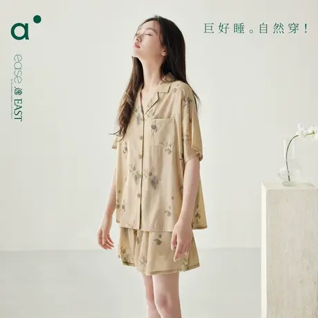 安之伴【梭织巨凉感】睡衣女夏季薄款时尚高级加大码家居服新款商品大图