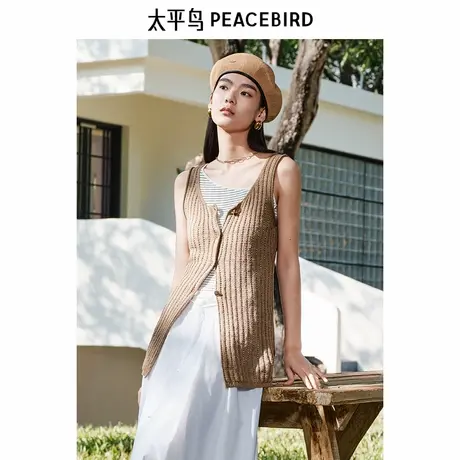 【商场同款】太平鸟女装2025年夏季新款空气感背心A1EFF2417图片