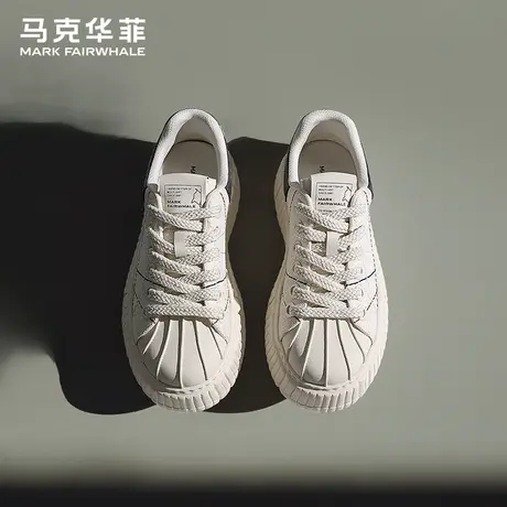 马克华菲正品贝壳头板鞋男潮牌百搭高级感休闲透气大码增高帆布鞋商品大图