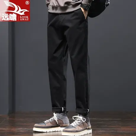 裤子男款春秋季2023新款潮牌直筒宽松运动长裤工装百搭男士休闲裤商品大图