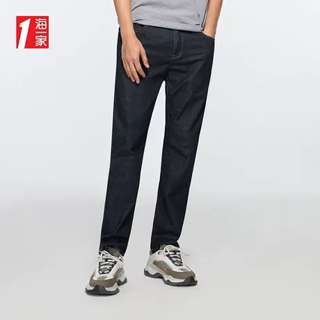 海一家简约有型长裤新款舒适基础日常休闲男士牛仔裤图片