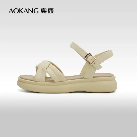 【门店发货】奥康女鞋 2023夏季新款外穿小众设计时尚百搭凉鞋商品大图