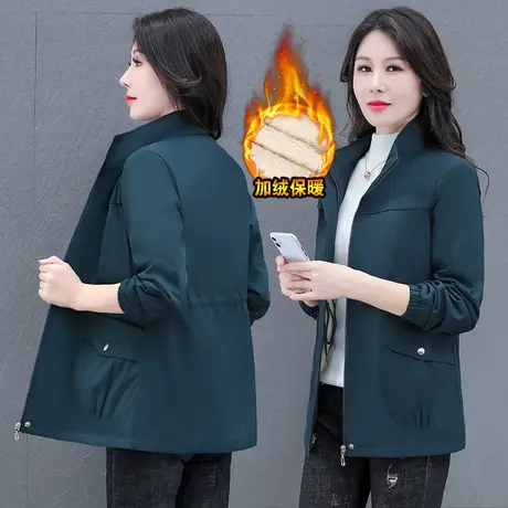 中年女士羊羔毛外套女2022新款加绒加厚秋冬中老年妈妈女装冬季商品大图