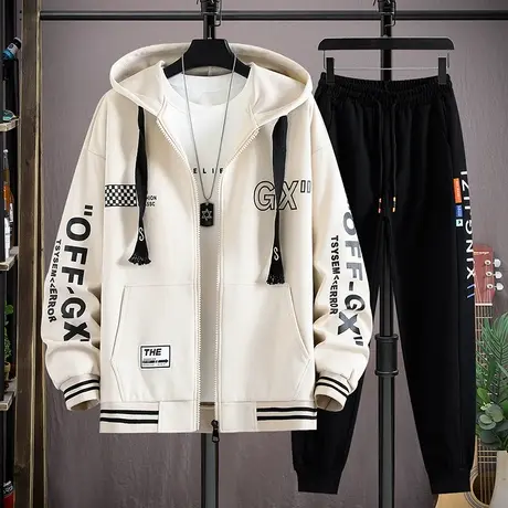 青少年春秋季卫衣男孩外套高中初中学生运动套装潮流帅气大童秋装商品大图