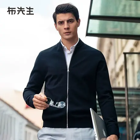 MrBu布先生科技空气层轻暖蓄热羊毛衫棒球领夹克春开衫外套男图片