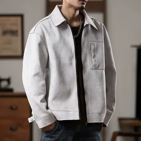 百搭保暖外套男秋冬款多色可选男士上档次休闲外套男装夹克外套图片