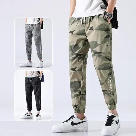 冰丝迷彩裤男士工装休闲裤子特种兵沙漠速干运动夏季超薄款宽松紧商品大图