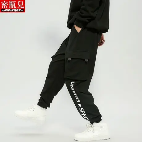 密瓶儿束脚工装裤男秋季潮牌男士大码裤子男加肥加大休闲裤男宽松商品大图