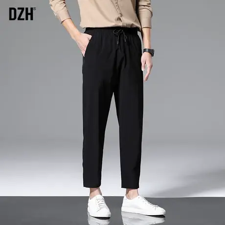 男士冰丝休闲裤男夏季薄款裤子2024新款九分裤潮流休闲西裤速干裤商品大图