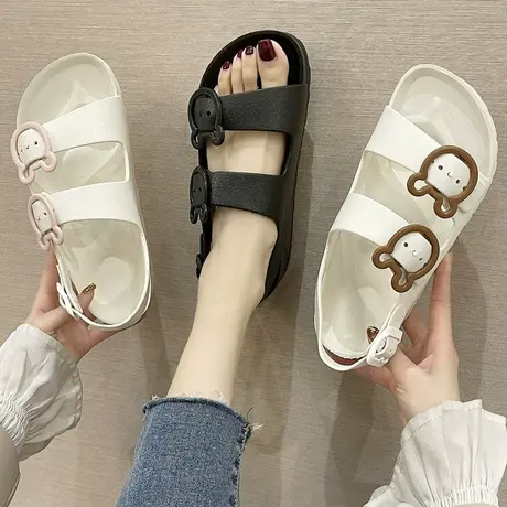 凉鞋女外穿2024年夏季新款仙女风时尚网红ins潮厚底平底罗马学生商品大图