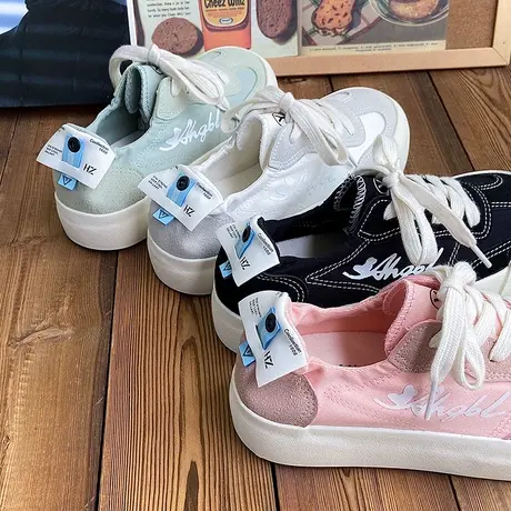 软底女学生德训鞋2023年夏季新款透气帆布鞋休闲鞋子运动百搭板鞋商品大图