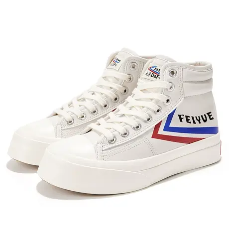 飞跃官方冬季加绒棉鞋女生皮面时尚高帮厚底鞋子百搭保暖休闲板鞋商品大图