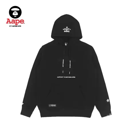 Aape旗舰店男装秋冬凸压猿颜立体宽松薄款抽绳连帽卫衣3942XXJ商品大图