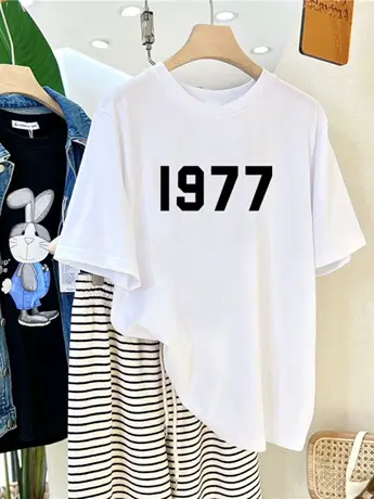 加大码国潮短袖T恤女宽松美式潮牌夏季新款半袖上衣情侣装体恤男图片