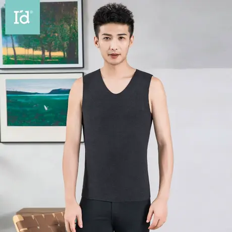 爱帝时尚男士青年双面磨毛保暖背心德绒发热纤维上衣打底内穿秋冬商品大图