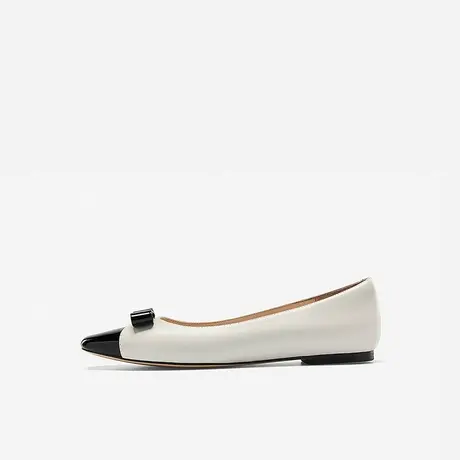 Nine West/玖熙2024年春季新款玛丽珍鞋女方圆头小香风平底单鞋图片