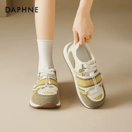 达芙妮厚底德训鞋女2025秋季新款增高丑萌面包板鞋学生休闲运动鞋图片