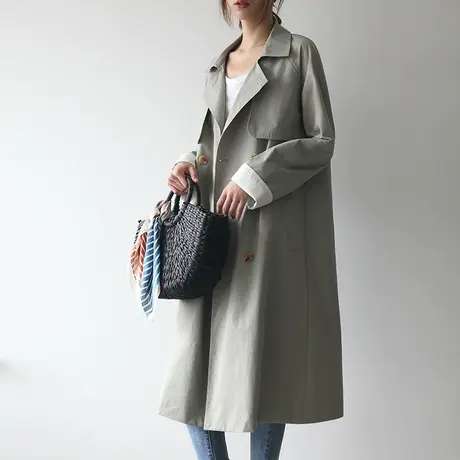 【清仓价仅需199元】韩版chic宽松风衣女中长款小个子F552商品大图