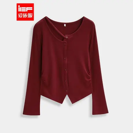 IEF/爱依服【微胖】大码女装2025秋季新款法式温柔小女人气质上衣图片