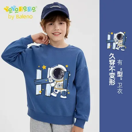 班尼路童装YBB系列男童卫衣春秋款儿童圆领上衣男孩休闲运动秋装商品大图