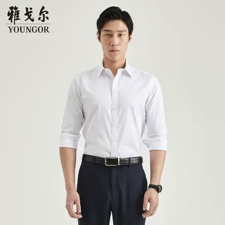 【DP免烫】雅戈尔CEO长袖衬衫秋季商务休闲易打理棉柔软衬衫商品大图