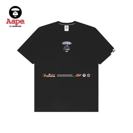 Aape旗舰店男装春夏猿颜字母印花多色迷彩图案潮流短袖T恤0877XXI商品大图