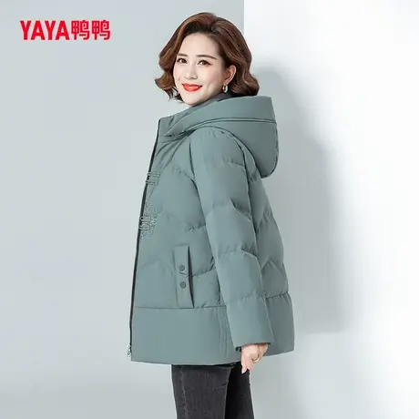 【双十一预售】鸭鸭羽绒服女2023秋冬新中老年妈妈装中长款外套L图片