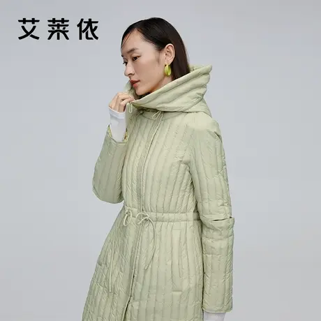 艾莱依商场同款羽绒服女冬季新款连帽保暖简约鸭绒收腰连帽外套潮商品大图