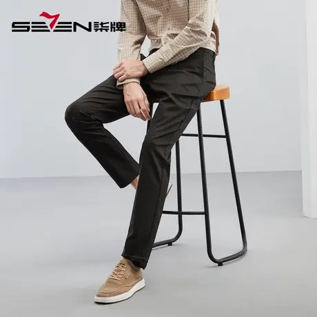 【含莱赛尔】柒牌男装休闲裤男2023春季新款通勤垂感直筒商务长裤图片