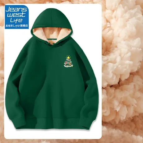 真维斯LIFE小个子女生上衣2023新款爆款加绒加厚洋气独特别致卫衣商品大图