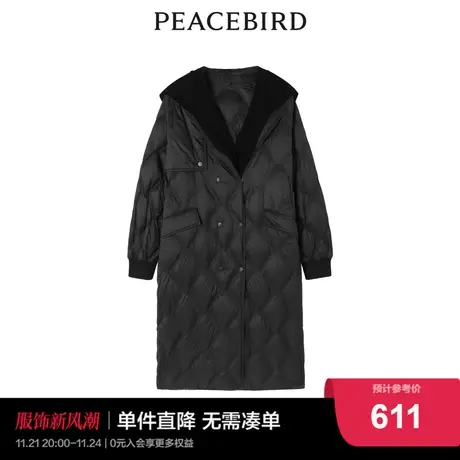 太平鸟时尚2022冬季新款风衣式轻薄羽绒服A5ACC4C16商品大图