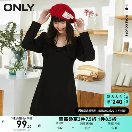 ONLY奥莱夏季泡泡袖气质连衣裙女图片