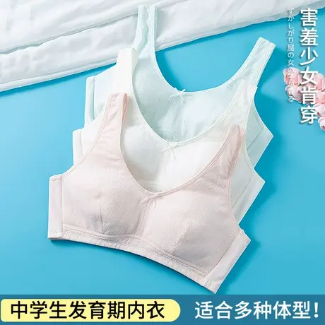 内衣学生高中女夏季薄款发育期少女文胸17岁15初中生青春期背心式商品大图