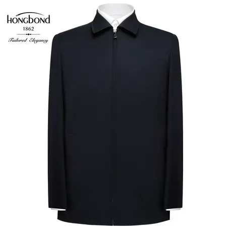 红邦创衣2023男款羊毛夹克外套正式会议场合商务翻领上衣定制外套图片