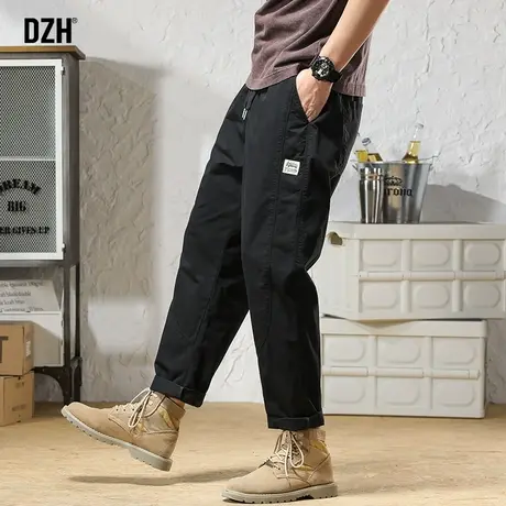 男士大码休闲裤男工装裤子男款2024年春季新款宽松男裤直筒裤长裤商品大图