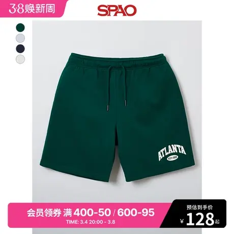SPAO韩国同款2024年春季新款男士时尚宽松短裤运动裤SPMTE24C41商品大图