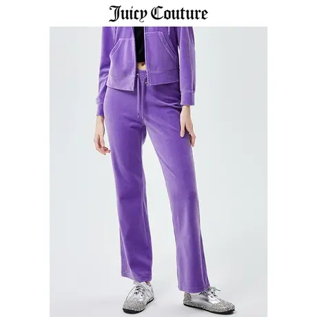 Juicy Couture橘滋休闲裤女2023春季新款美式运动直筒天鹅绒长裤商品大图